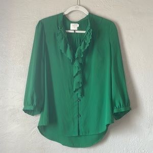 Fun and Professional Green Blouse